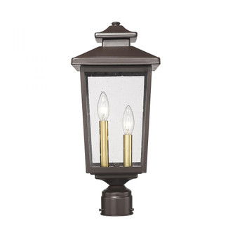 Eldrick 2-Light Outdoor Post Lantern Powder Coated Bronze (670|4644-PBZ)