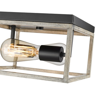 Bonnie 2-Light Flushmount Ceiling Light Matte Black Grey Wood (670|3012-MB/GW)
