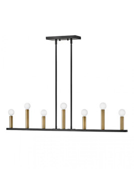 Large Seven Light Linear Chandelier (1118101|83156BK)