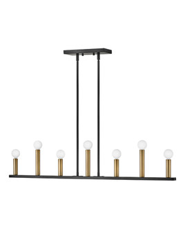 Large Seven Light Linear Chandelier (1118101|83156BK)