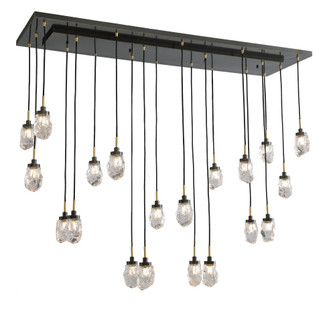 Avola 20-light Ice-drop Rectangular Chandelier - Bronze (10813|KCH1106L-20)