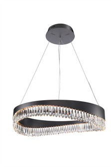 Venosa Large Round Chandelier - Black (10813|KCH1101R-33BK)