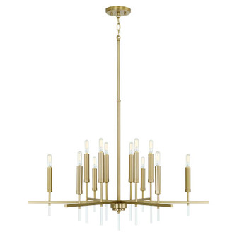 35''W x 25''H 12-Light Chandelier in Matte Brass with Acrylic Finial Accents (42|449301MA)