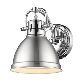Yep by Golden Lighting Duncan 1-light Vanity in Chrome and Pewter shade (36|3602-BA1 CH-PW)