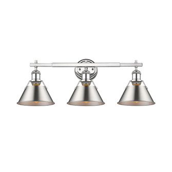 Yep by Golden Lighting Orwell 3-light Vanity in Chrome and Pewter shade (36|3306-BA3 CH-PW)