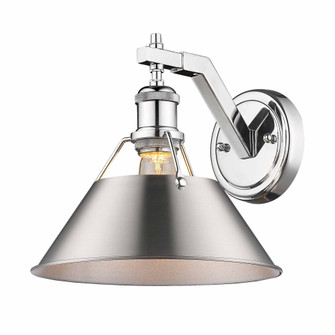 Yep by Golden Lighting Orwell 1-light Wall Sconce in Chrome and Pewter shade (36|3306-1W CH-PW)