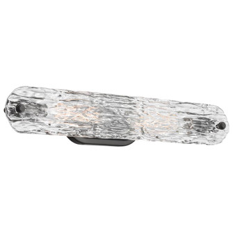 Glacier; 2 Light Vanity; Medium Base; 60 Watt; Matte Black Finish; Ice Glass (81|60/7812)