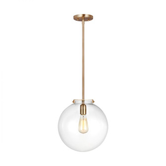 Kate transitional 1-light indoor dimmable sphere ceiling hanging single pendant light in satin brass (7725|6692101-848)