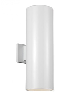 Outdoor Cylinders transitional 2-light integrated LED outdoor exterior large integrated LED wall lan (7725|8413997S-15)