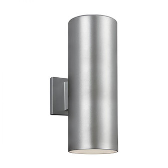 Outdoor Cylinders transitional 2-light outdoor exterior small wall lantern sconce in painted brushed (7725|8313802-753)