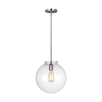 Kate transitional 1-light indoor dimmable sphere ceiling hanging single pendant light in brushed nic (7725|6692101-962)