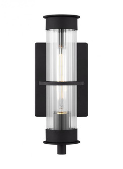 Alcona transitional 1-light LED outdoor exterior small wall lantern in black Finish (7725|8526701EN7-12)