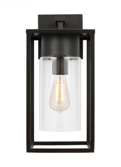 Vado transitional 1-light LED outdoor exterior large wall lantern sconce in antique bronze finish wi (7725|8731101EN7-71)