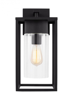 Vado transitional 1-light LED outdoor exterior large wall lantern sconce in black finish with clear (7725|8731101EN7-12)