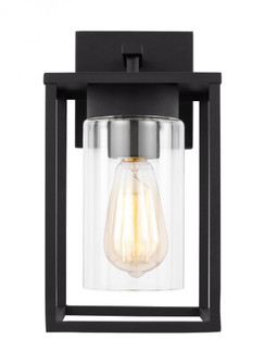 Vado transitional 1-light LED outdoor exterior small wall lantern sconce in black finish with clear (7725|8531101EN7-12)