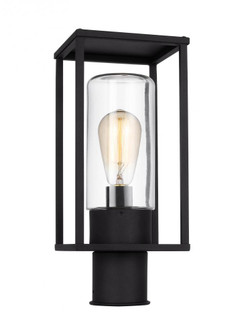 Vado transitional 1-light LED outdoor exterior post lantern in black finish with clear glass shade (7725|8231101EN7-12)