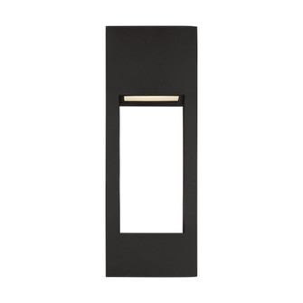 Testa modern 2-light LED outdoor exterior large wall lantern in black finish with satin etched glass (7725|8757793S-12)