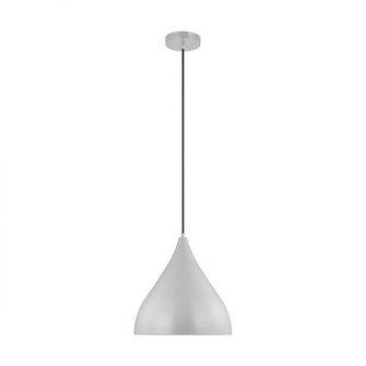 Oden modern mid-century 1-light LED indoor dimmable medium pendant in matte grey finish with matte g (7725|6645301EN3-118)