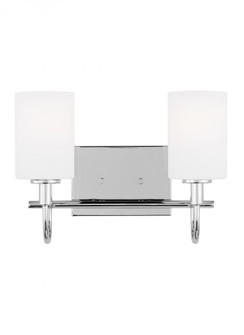 Oak Moore traditional 2-light LED indoor dimmable bath vanity wall sconce in chrome finish and etche (7725|4457102EN3-05)
