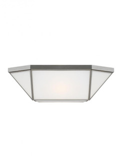 Morrison modern 4-light LED indoor dimmable ceiling flush mount in brushed nickel silver finish with (7725|7679454EN3-962)