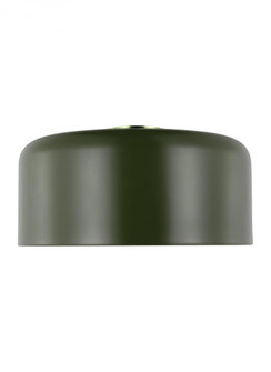 Malone transitional 1-light indoor dimmable large ceiling flush mount in olive finish with olive ste (7725|7705401-145)