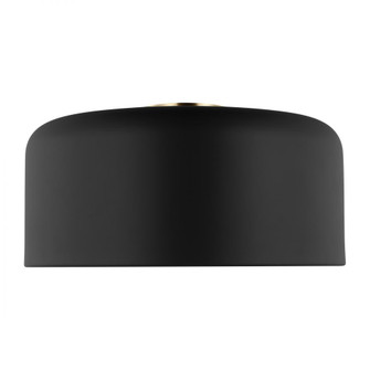 Malone transitional 1-light indoor dimmable large ceiling flush mount in midnight black finish with (7725|7705401-112)