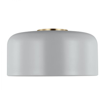Malone transitional 1-light LED indoor dimmable medium ceiling flush mount in matte grey finish with (7725|7605401EN3-118)