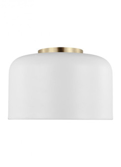 Malone transitional 1-light indoor dimmable small ceiling flush mount in matte white finish with mat (7725|7505401-115)
