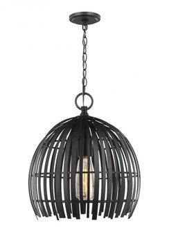 Hanalei contemporary small 1-light indoor dimmable pendant hanging chandelier light in midnight blac (7725|6522701-112)