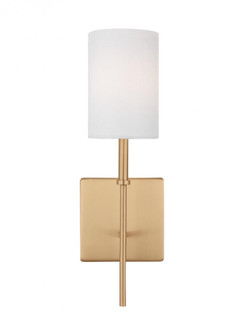 Foxdale transitional 1-light LED indoor dimmable bath sconce in satin brass gold finish with white l (7725|4109301EN-848)