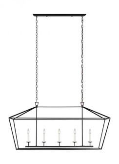 Dianna transitional 5-light LED indoor dimmable linear ceiling chandelier pendant light in midnight (7725|6692605EN-112)