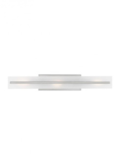 Dex contemporary 3-light LED indoor dimmable large bath vanity wall sconce in brushed nickel silver (7725|4654303EN3-962)