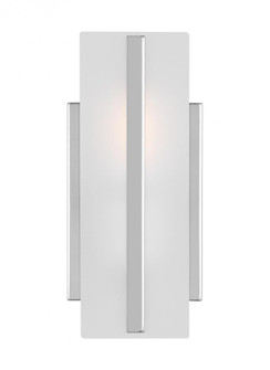 Dex contemporary 1-light LED indoor dimmable bath wall sconce in chrome finish with satin etched gla (7725|4154301EN3-05)