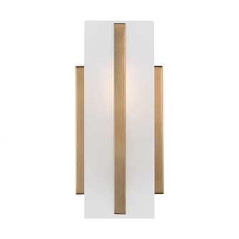 Dex contemporary 1-light indoor dimmable bath vanity wall sconce in satin brass gold finish with sat (7725|4154301-848)