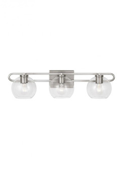 Codyn contemporary 3-light indoor dimmable bath vanity wall sconce in brushed nickel silver finish w (7725|4455703-962)