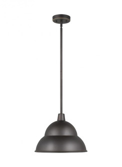 Barn Light traditional 1-light LED outdoor exterior Dark Sky compliant round hanging ceiling pendant (7725|6236701EN3-71)