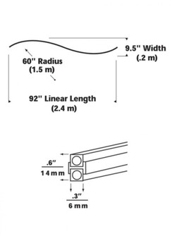 Pre-Bent S Curve MonoRail (75|700MOBHSC60BRZ)