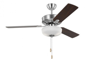 Linden 48'' traditional dimmable LED indoor brushed steel silver ceiling fan with light kit (38|3LD48BSD)