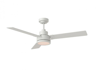 Jovie 52'' Dimmable Indoor/Outdoor Integrated LED Matte White Ceiling Fan with Light Kit Wall Con (38|3JVR52RZWD)