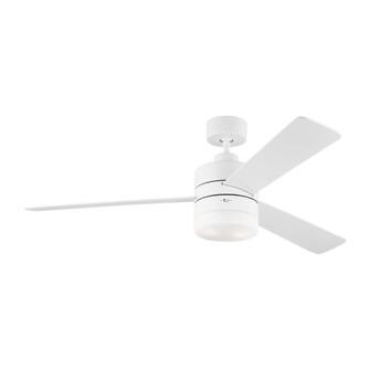 Era 52'' Dimmable LED Indoor/Outdoor Matte White Ceiling Fan with Light Kit, RemoteControl and Ma (38|3ERAR52RZWD)