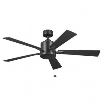 52 Inch Lucian II 5 Blade Indoor Ceiling Fan in Satin Black with Reversible Silver and Black Blades (10687|330242SBK)