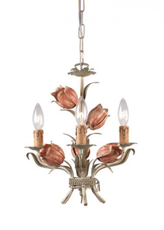 Southport 3 Light Sage Rose Mini Chandelier (205|4803-SR)