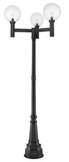 3 Light Outdoor Post Mounted Fixture (276|599BP3-564P-BK)