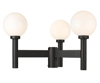 3 Light Outdoor Post Mount Fixture (276|597MP3-BK)