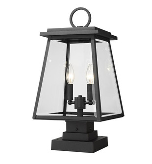 2 Light Outdoor Pier Mounted Fixture (276|521PHMS-SQPM-BK)