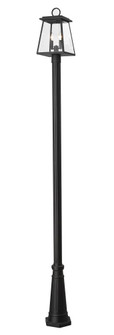 2 Light Outdoor Post Mounted Fixture (276|521PHMR-519P-BK)
