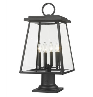 4 Light Outdoor Pier Mounted Fixture (276|521PHBR-533PM-BK)