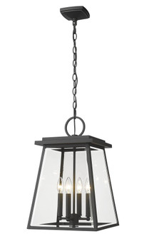 4 Light Outdoor Chain Mount Ceiling Fixture (276|521CHB-BK)