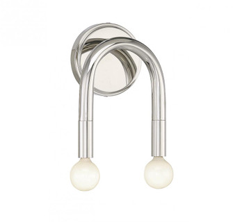 2-Light Wall Sconce in Polished Nickel (8483|M90099PN)