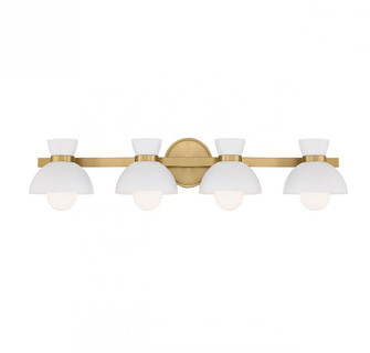4-Light Bathroom Vanity Light in Natural Brass (8483|M80076NB)